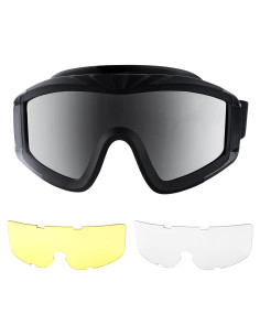 Gafas de Seguridad Tácticas Airsoft - Lentes Intercambiables
