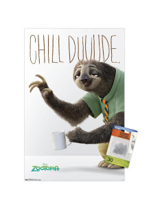 Póster de Pared Disney Pixar Zootopia 56.8x37.4 cm con Chinchetas