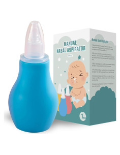 Aspirador Nasal Manual Bebé Aspirador Nasal Azul Pequeño BPA