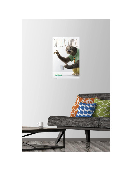 Póster de Pared Disney Pixar Zootopia 56.8x37.4 cm con Chinchetas