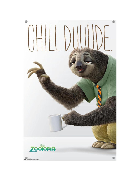 Póster de Pared Disney Pixar Zootopia 56.8x37.4 cm con Chinchetas