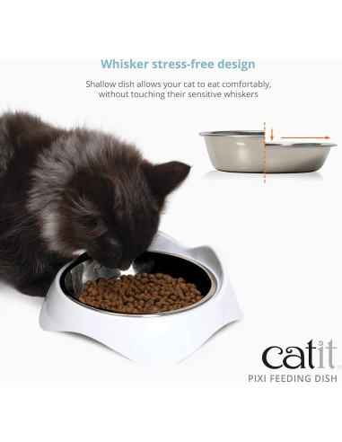 Plato de Alimentación para Gatos Catit PIXI Antideslizante