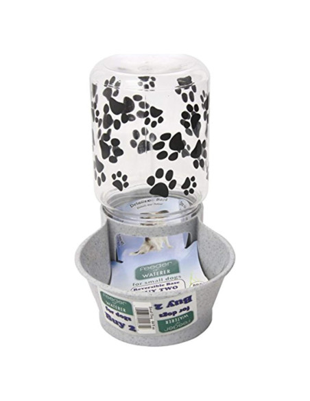 Comedero Bebedero Reversible Lixit Pequeño Granito 1.89L