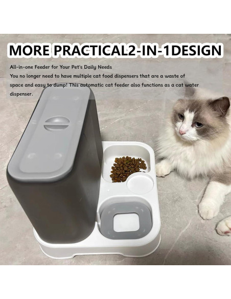 Dispensador Automático de Comida y Agua Kathson 2 en 1 1L/2.8L