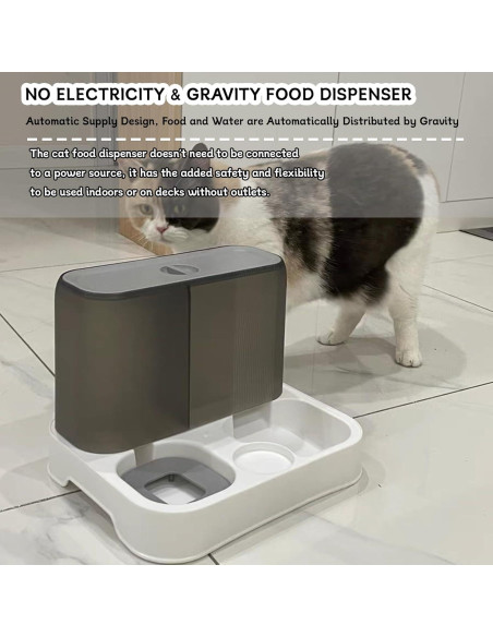 Dispensador Automático de Comida y Agua Kathson 2 en 1 1L/2.8L