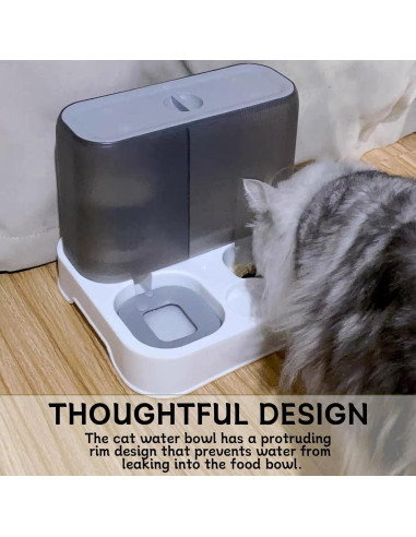 Dispensador Automático de Comida y Agua Kathson 2 en 1 1L/2.8L