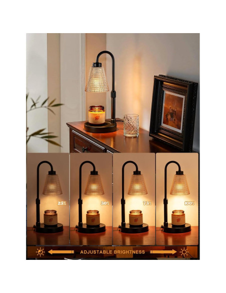 Lámpara Calentadora de Velas Innqoo Ámbar con Temporizador