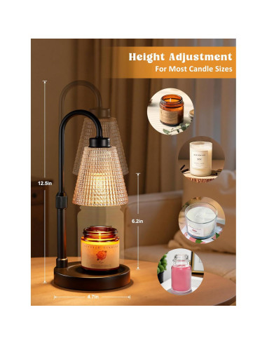 Lámpara Calentadora de Velas Innqoo Ámbar con Temporizador