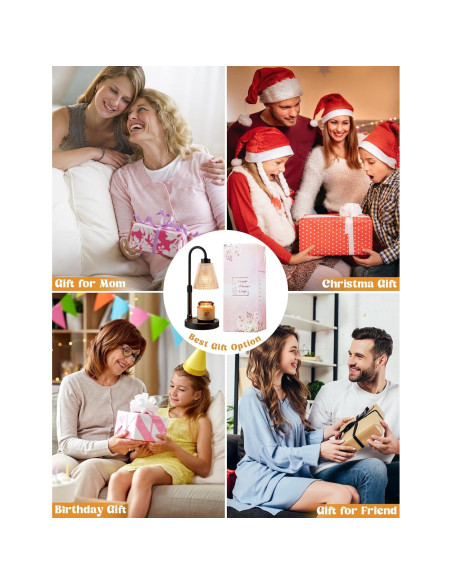 Lámpara Calentadora de Velas Innqoo Ámbar con Temporizador