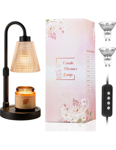 Lámpara Calentadora de Velas Innqoo Ámbar con Temporizador