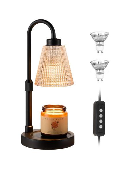 Lámpara Calentadora de Velas Innqoo Ámbar con Temporizador