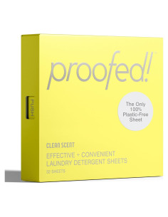 Hojas de detergente para lavandería Proofed! 32 unidades aroma limpio