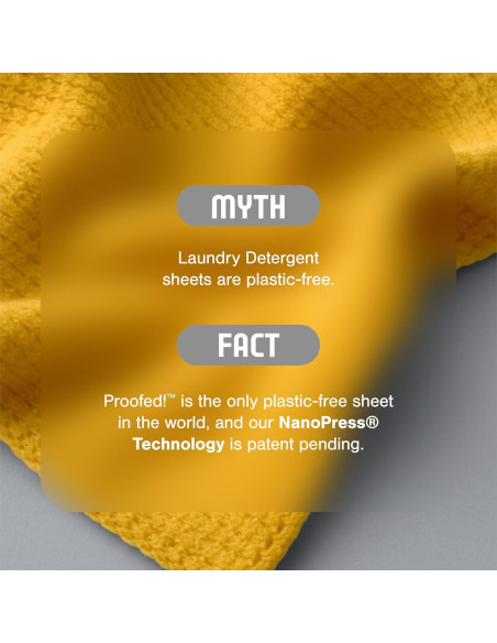 Hojas de detergente para lavandería Proofed! 32 unidades aroma limpio