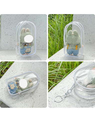 Estuche de exhibición PVC para muñecas de peluche 17cm - Blanco