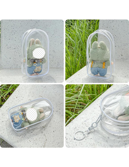 Estuche de exhibición PVC para muñecas de peluche 17cm - Blanco