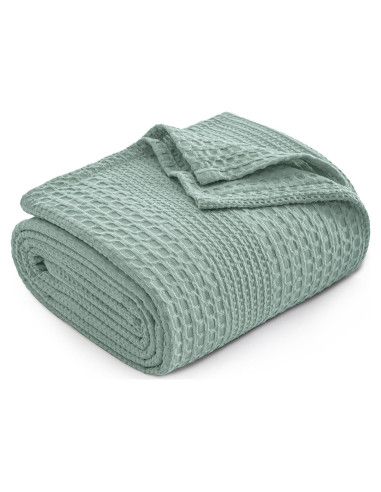 Manta Ligera Waffle PHF Individual 167x229cm Aqua Gris