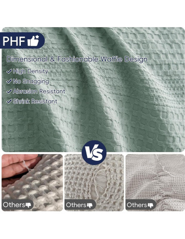 Manta Ligera Waffle PHF Individual 167x229cm Aqua Gris