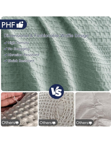 Manta Ligera Waffle PHF Individual 167x229cm Aqua Gris