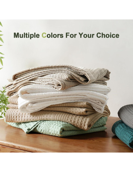 Manta Ligera Waffle PHF Individual 167x229cm Aqua Gris