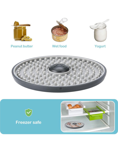 Alfombrilla de Lamer Avont para Perros y Gatos - Gris 15.5 cm