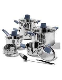 Juego de Utensilios de Cocina T-fal Essentials 12 Piezas Acero Inoxidable