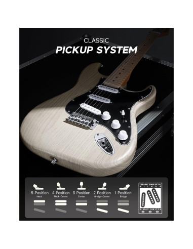 Guitarra Eléctrica DONNER DST-80 39" para Principiantes