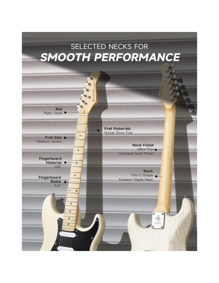 Guitarra Eléctrica DONNER DST-80 39" para Principiantes