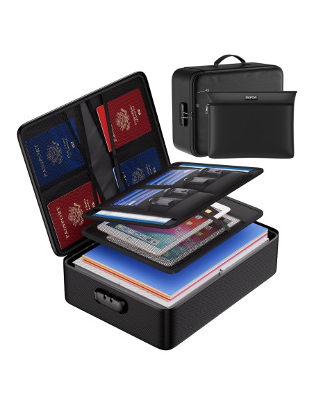 Bolsa de Documentos a Prueba de Fuego ENGPOW 36x27cm con Cerradura