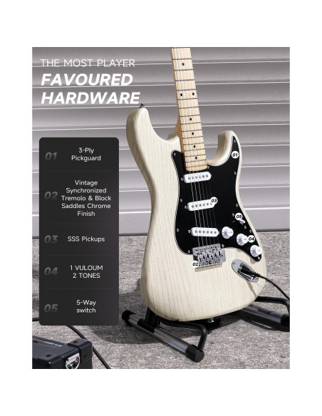 Guitarra Eléctrica DONNER DST-80 39" para Principiantes