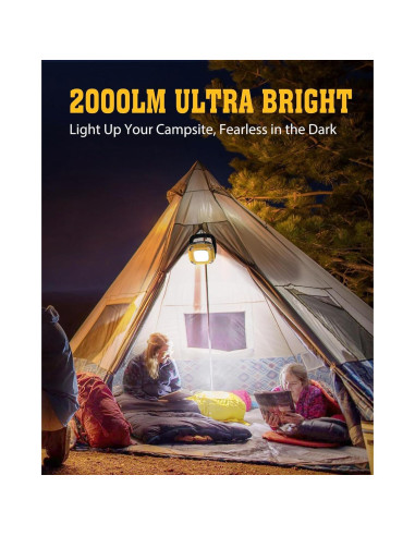 Luz de Trabajo Recargable 2000LM StoneBrook 6000mAh IPX5