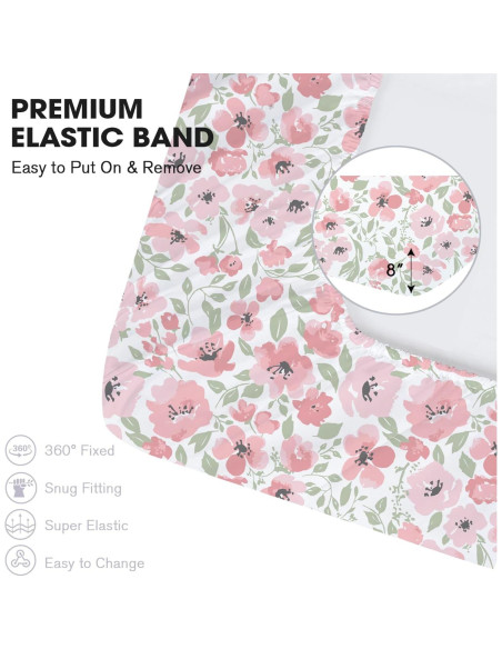 Sábanas ajustadas para cuna Little Grape Land 4 Pack Daliah Unicornio