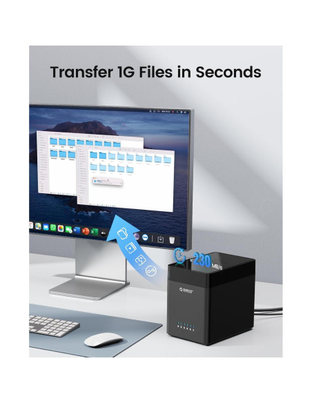 Estación Acoplamiento Externa ORICO 5 Bahías USB 3.0 90TB