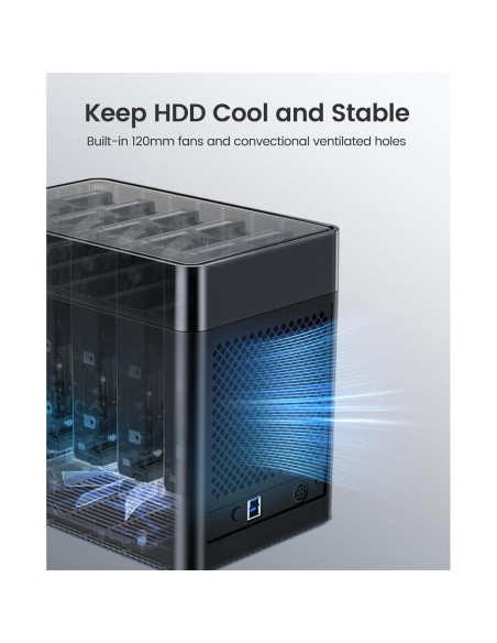 Estación Acoplamiento Externa ORICO 5 Bahías USB 3.0 90TB