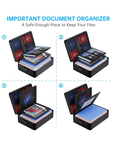 Bolsa de Documentos a Prueba de Fuego ENGPOW 36x27cm con Cerradura