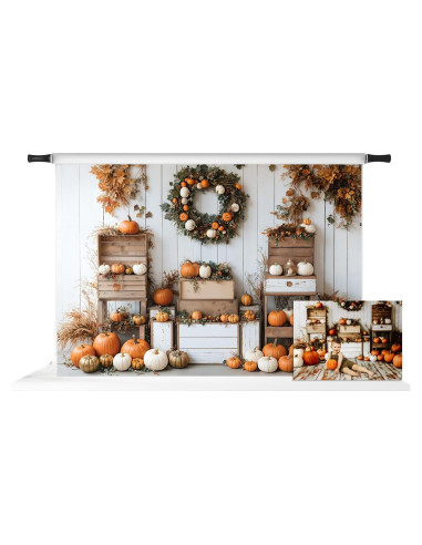 Fondo de Microfibra 2.2x1.5m Kate Otoño Calabazas