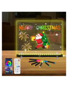 Tablero de Notas LED Wooshneesham 35.8x27.7cm 16 Colores