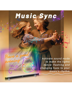 Tablero de Notas LED Wooshneesham 35.8x27.7cm 16 Colores 2