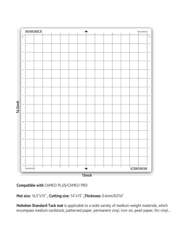 Alfombrillas de Corte Hohohen 35.56x38.1 cm 3 Paquete para Cameo