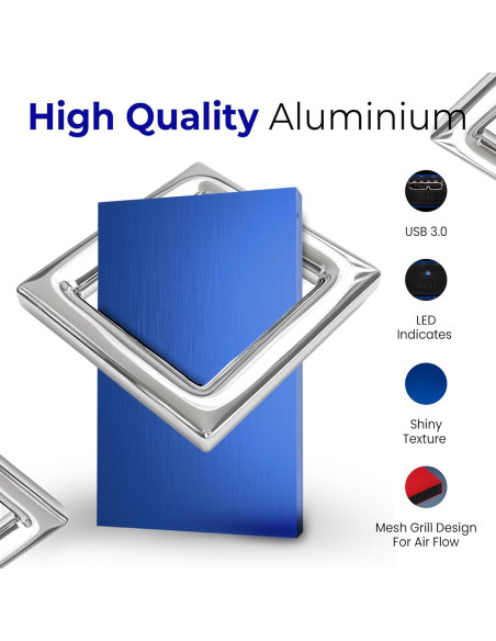 Disco Duro Externo 250GB Genérico USB 3.0 Plata Portátil