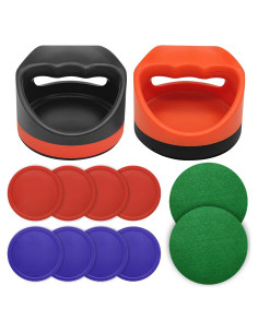 Set de Hockey de Aire TP - 2 Palas, 8 Discos y Fieltros