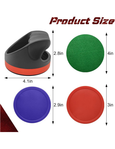 Set de Hockey de Aire TP - 2 Palas, 8 Discos y Fieltros