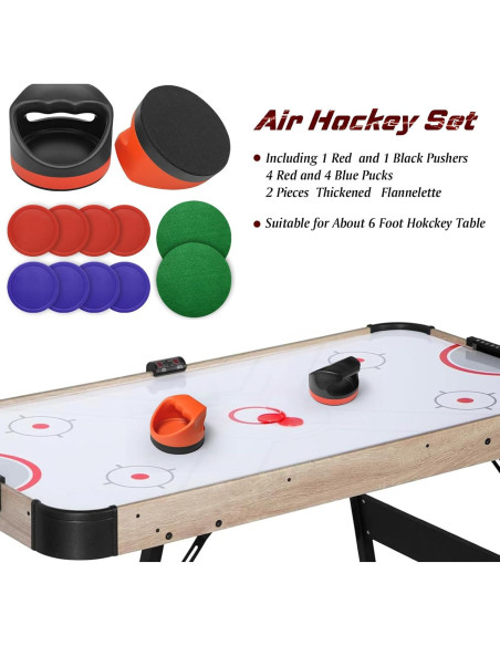 Set de Hockey de Aire TP - 2 Palas, 8 Discos y Fieltros