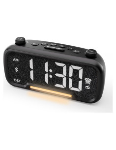 Reloj Despertador Digital Mesqool con Bluetooth y Radio FM