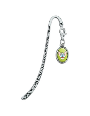 Marcador de Página de Metal Pinky y El Cerebro - 85mm