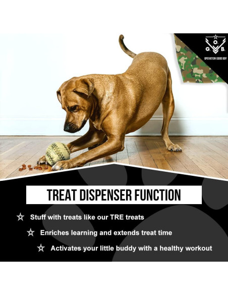 Bola Bazooka de Camuflaje Militar O.G.B. - Juguete para Perros