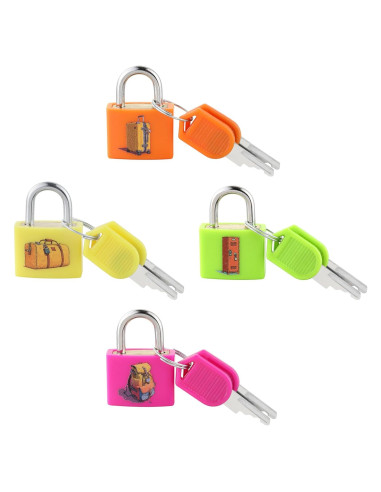 Candados de Equipaje Mini KL KALOO 4PCS con Llave - Colores Brillantes