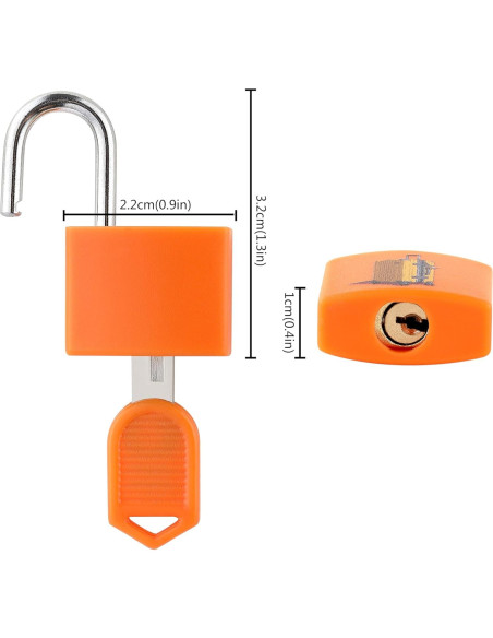 Candados de Equipaje Mini KL KALOO 4PCS con Llave - Colores Brillantes