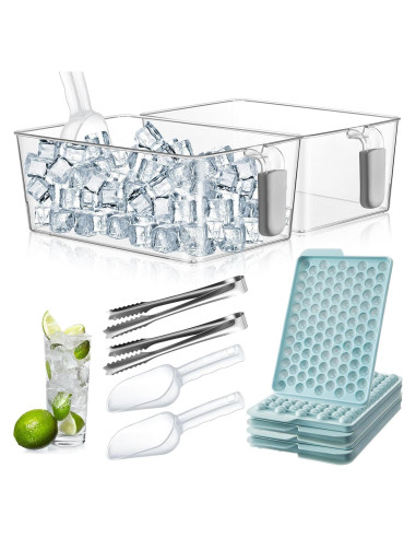Contenedor de Hielo Havawish 10 Pcs con Moldes y Cucharas