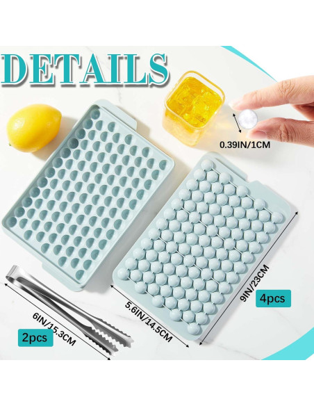 Contenedor de Hielo Havawish 10 Pcs con Moldes y Cucharas