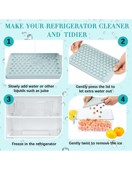 Contenedor de Hielo Havawish 10 Pcs con Moldes y Cucharas